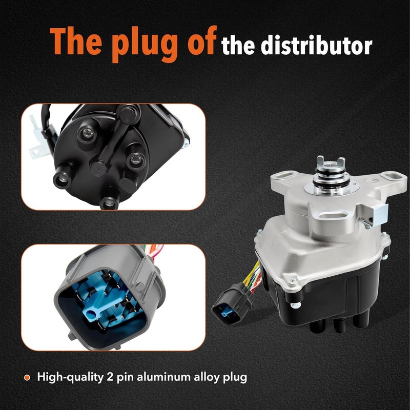 BasaltAuto Ignition Distributor TD80U TD98U 30100-P2E-A01 Compatible for 1996-1998 Honda Civic 1.6L, Compatible for 1997 Acura EL 1.6L - Image 5